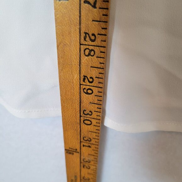 Equipment Femme Womens Silk Reese Striped Shirt Size Large White Career Preppy - Picture 9 of 10